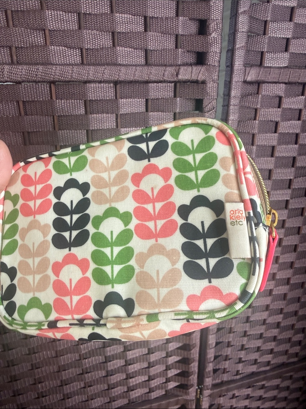 Orla Kiely Floral Leaf Pattern Cosmetic Pouch - Picture 9 of 16